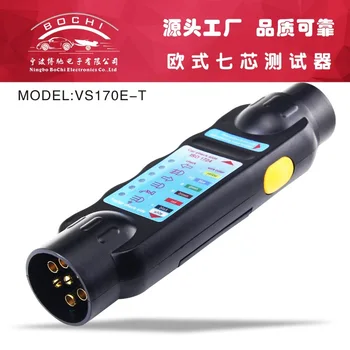 

7-Pin Tester Bochi 12v Car Resistor Trailer Plug Socket Trailer Tester Connector Recorder