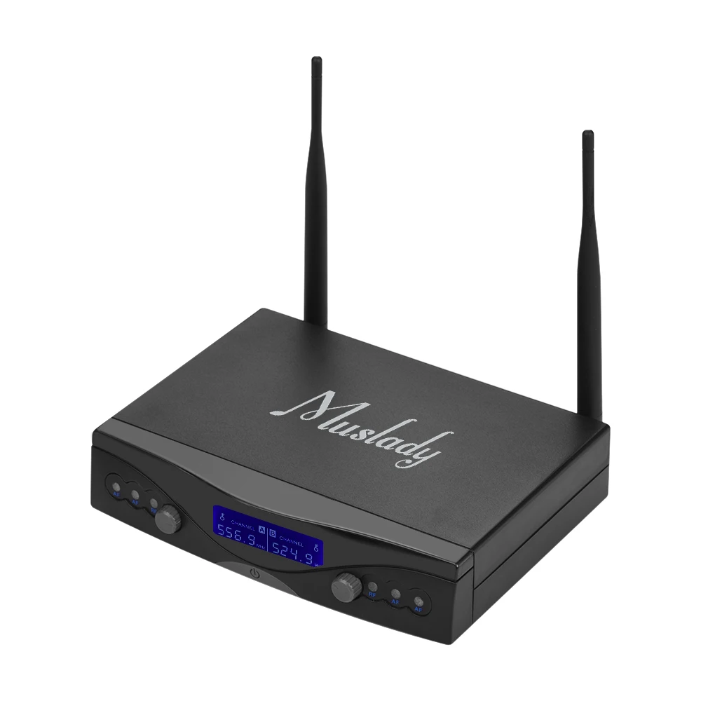 Muslady U1 UHF Беспроводная микрофонная система 2 ручных микрофона и 1 приемник с