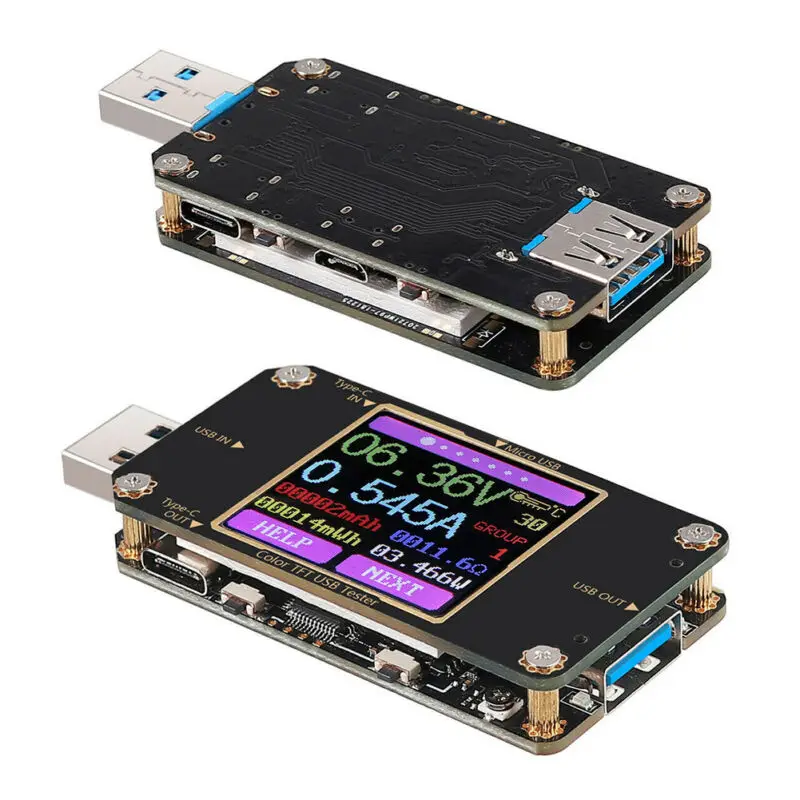 Bluetooth usb type-C измеритель мощности PD батарея напряжение мощность Емкость тестер инструмент