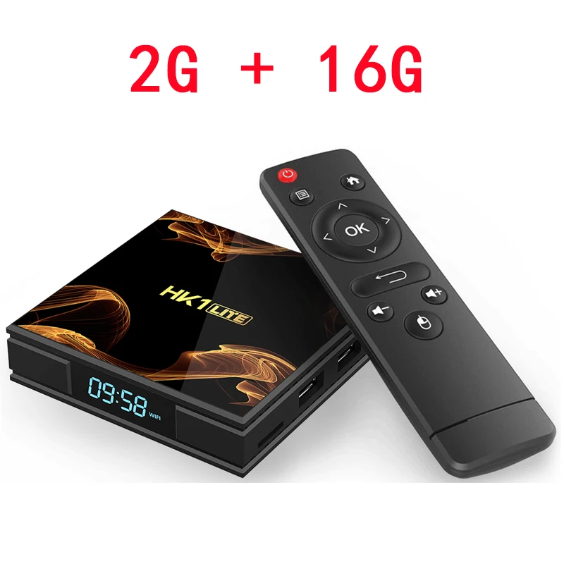 2G 16G TV BOX Новинка! HK1 LITE Android tv BOX Android 9,0 Smart tv Box 2 Гб 16 Гб RK3228A четырехъядерный WiFi 4K медиаплеер телеприставка PK X96 mini - Цвет: 2G 16G TV BOX