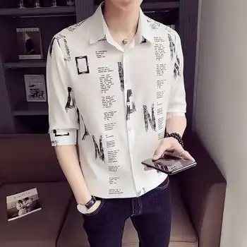 

Men's and women's shirts summer new comfortable soft shirt loose fashion trend men's shirt casual shirt