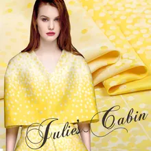 SASKIA 1 метр точка парча жаккардовая ткань 5" полиэфир Полиамид шитье женское платье ткань лоскутное Zakka ткани желтый