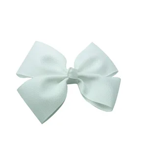 3 шт Твердые банты для волос с зажимом аллигатора Grosgrain резинка заколка для волос обратно в школу в стиле - Цвет: 1