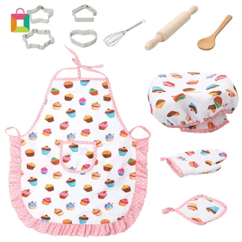 

Kitchenware set baking tools play house kitchen toys cake baking mold apron girl cooking cooking Cozy