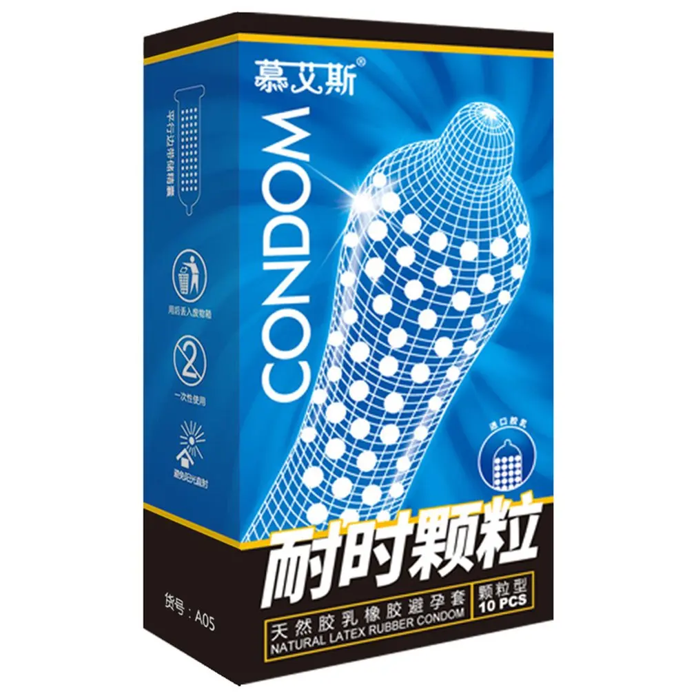 MUAISI 10pcs/Box Premium Long Lasting Condom Smooth Natural Latex Condoms Penis Sleeve Male Health Care Contraception Toos | Красота и