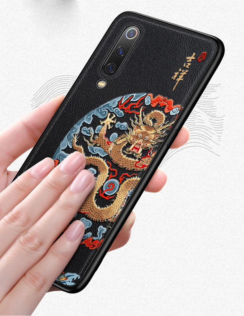 Тисненая кожа задняя крышка для Xiaomi mi 9 pro 5G Xiaomi mi 9 mi 8 se Explorer чехол специальный китайский стиль чехол для телефона s Aixuan