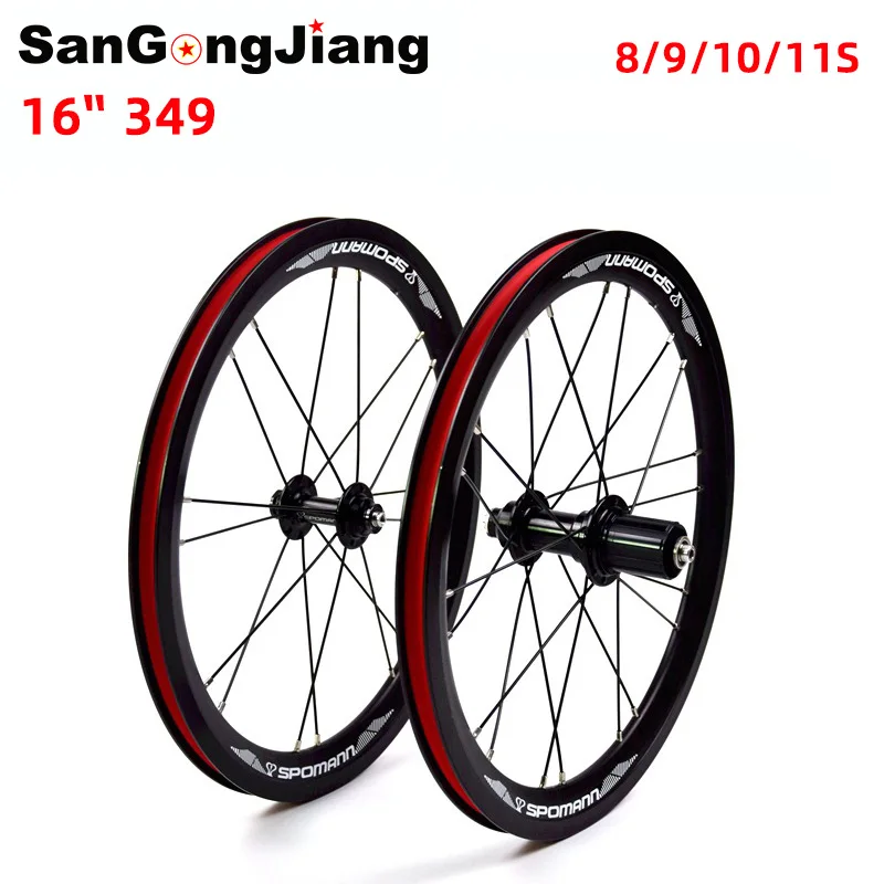 

16inch 349 Bicycle Wheel Set Aluminum Alloy Folding Bike BMX MTB Mountain Bike WheelSet V-brake 8/9/10/11s 4 Bearing Bike Wheels