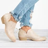 Customizable 2022 Spring Autumn Women Boots Slip-On Med High Heels Female Shoes Short Boots Pointed Toe Shoes Woman 3