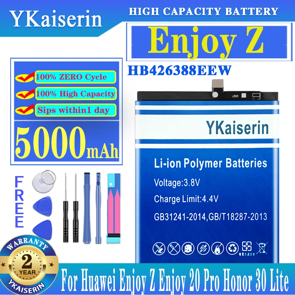 Аккумуляторная батарея ykaisсеребрин HB426388EEW 5000 мАч для Huawei Enjoy Z 20 Pro 20Pro Honor 30 Lite Новая