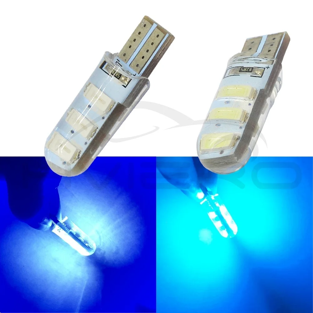 Hviero Car LED T10 510 W5W DC 12V Canbus 6SMD Silicone shell LED Tail Lights Bulb No Error Led Parking Fog light Auto Car Wedge Lamp