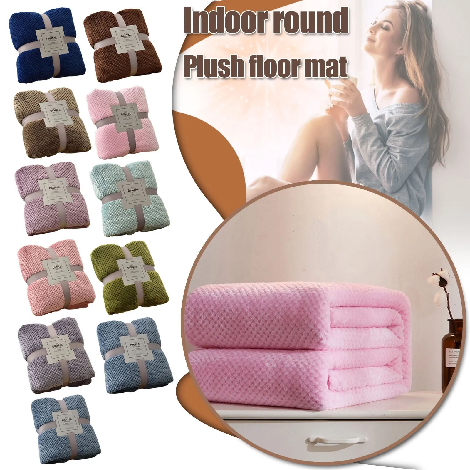 Winter Flannel Blankets Soft Fluffy Thicken Coral Fleece Mink Throw Warm Sofa Cover Bedspread Shawl On The Bed #YJ | Дом и сад