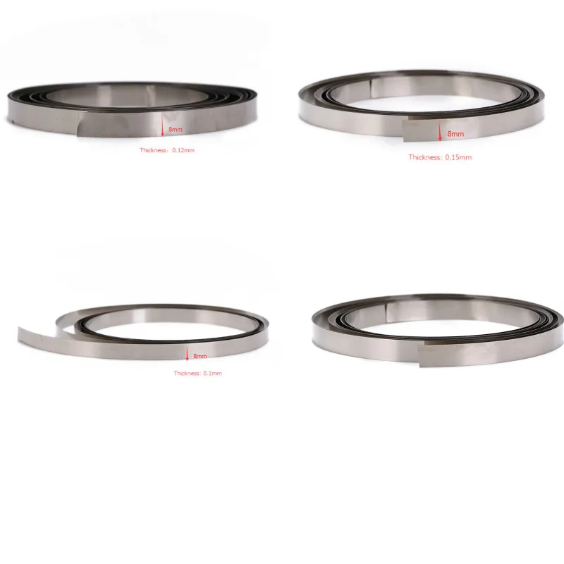 1 rollo de 2m 18650 batería de ion de litio Placa de hoja de níquel Chapado en níquel cinta de acero conector máquina de soldadura por puntos soldadores de batería