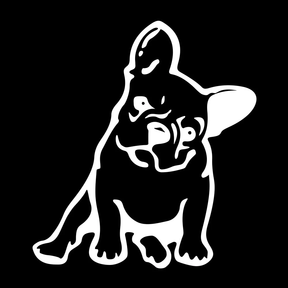 

Cartoon Bulldog Dog Decal for Car Window Decoration Lovely Animal Car Sticker