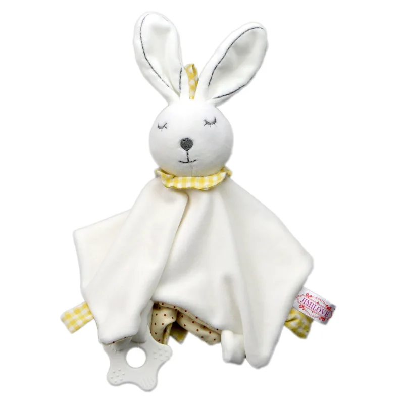 white rabbit Детское полотенце с животными, мягкое плюшевое комфортное полотенце, мягкое плюшевое полотенце, успокаивающее полотенце, детские плюшевые игрушки - Цвет: white rabbit