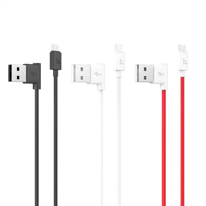HOCO кабель Micro USB l-типа для синхронизации данных и быстрой зарядки для samsung huawei Xiaomi LG Andriod Microusb Кабели для мобильных телефонов