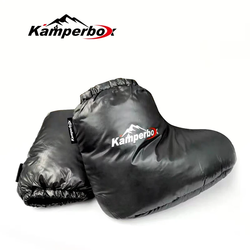 Kamperbox Down Sleeping Slippers Down Socks Camping Booties For Sleeping Bag Camping Socks AQ3 down slipper boots