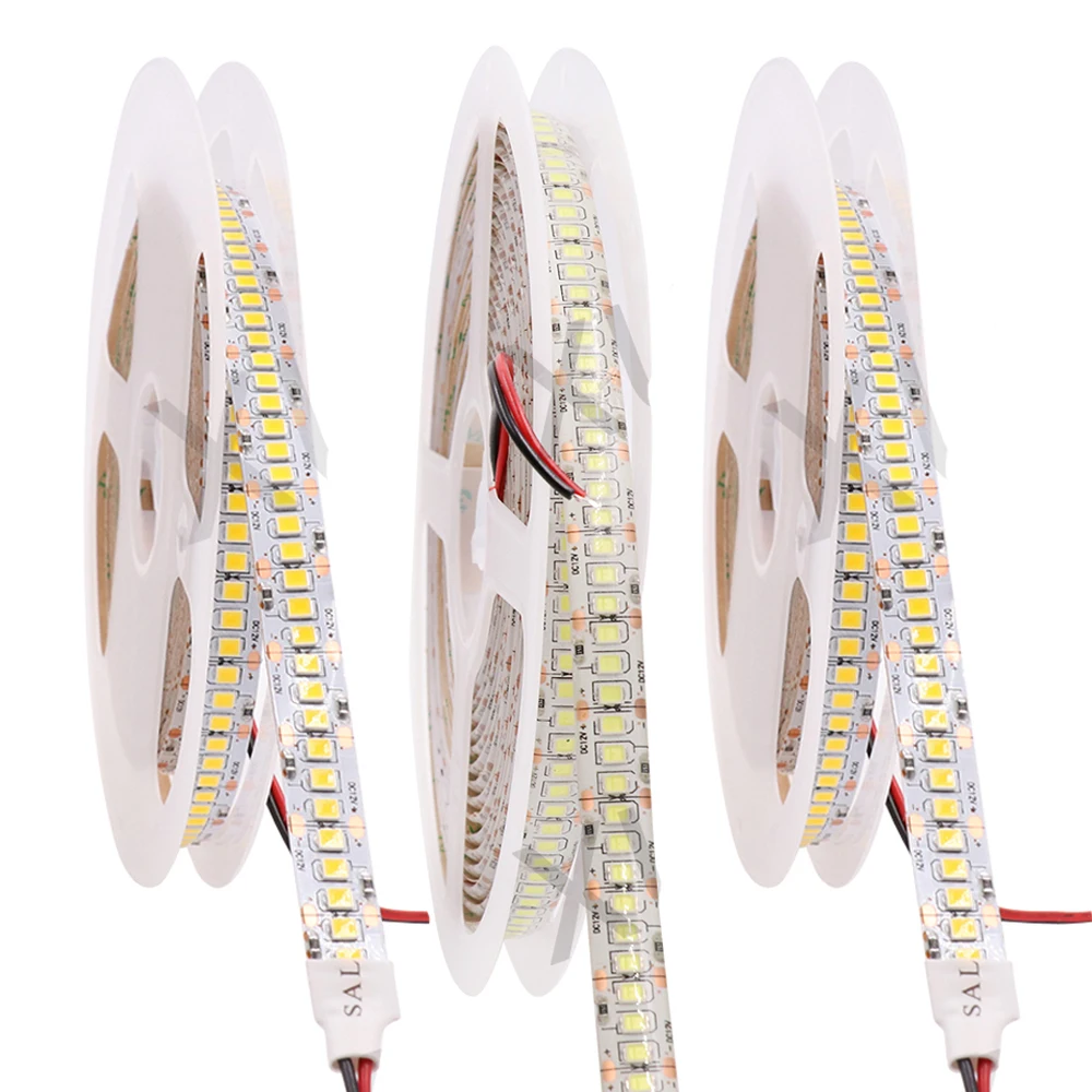 

12V LED Strip SMD2835 5054 Waterproof LED Diode Tape 5M 600LEDs Flexible Led Light Strips Super bright LED Lamp White/Warm White