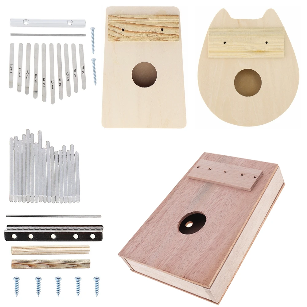 

10 Key Kalimba DIY Kit Beech Wood Thumb Piano Mbira for Handwork Painting Parents-child Campaign Keyboard Instruments