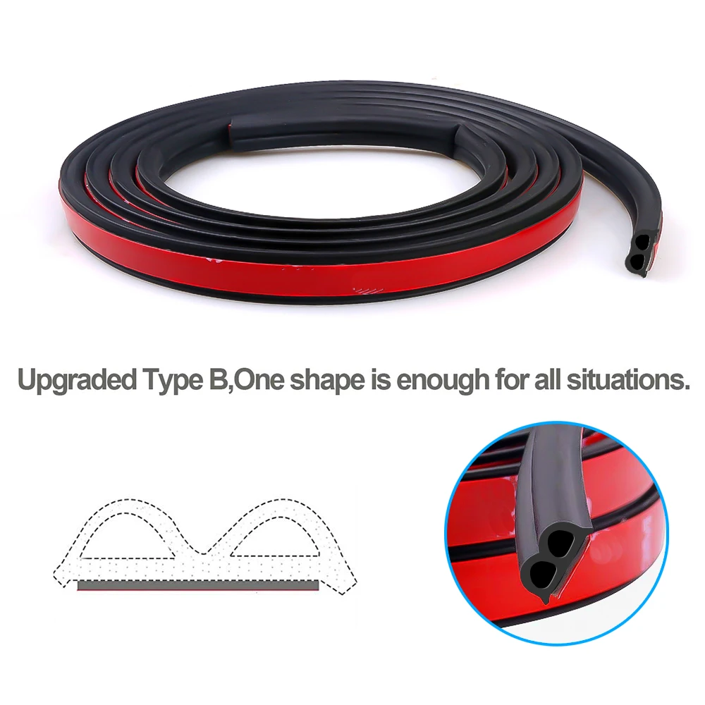 Car Door Seals 2 Meters D/B/Z/P Type Noise Insulation Weatherstrip Sealing Rubber Strip Trim Auto Rubber Seals Z-shaped