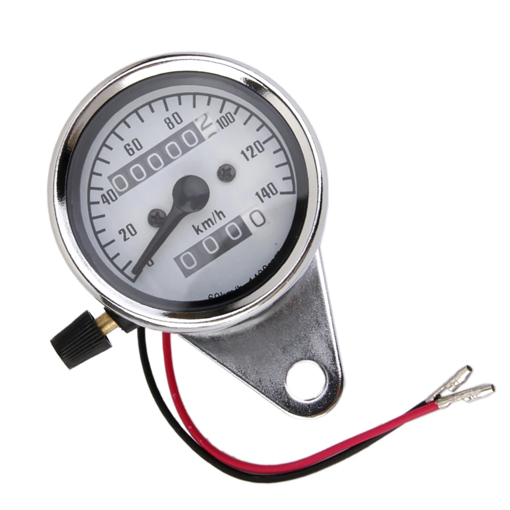 

Universal Motorcycle Dual Odometer Speedometer Gauge Miles Speed Meter 12V