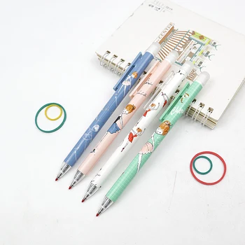 

Erasable Gel Pen 0.4mm Black ink Little Girl Push-Button Magical Hot Erasable Gel Pen Writing Fluently School Office Supply