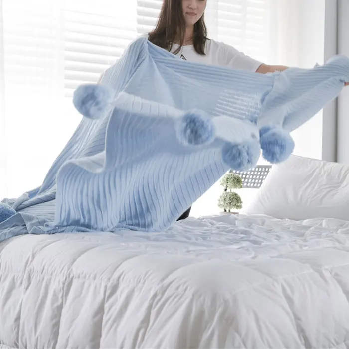 Мягкое хлопковое одеяло очаровательное шерстяное одеяло вязаное одеяло для дома и спальни s E2S