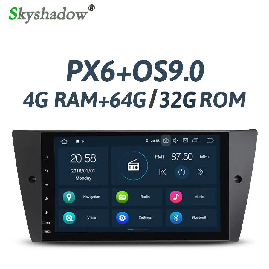 PX6 IPS Android 9.0 6 Core 4GB RAM + 64GB ROM Car DVD Player WIFI RDS Radio GPS Navigation map Bluetooth For BMW E90 E91 E92 E93 PX6 IPS Android 9.0 6 Core 4GB RAM + 64GB ROM Car DVD Player WIFI RDS Radio GPS Navigation map Bluetooth For BMW E90 E91 E92 E93