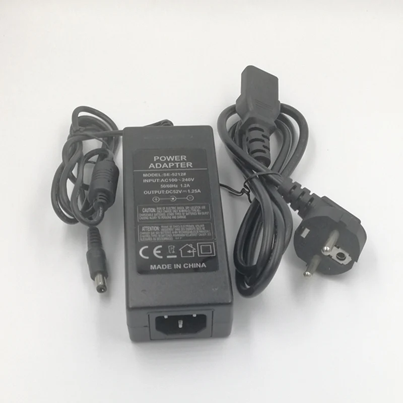 

52V 1.2A AC/DC Power Adapter POE Switch Wireless AP Network Camera Pull Rod Sound Power Supply Adapter