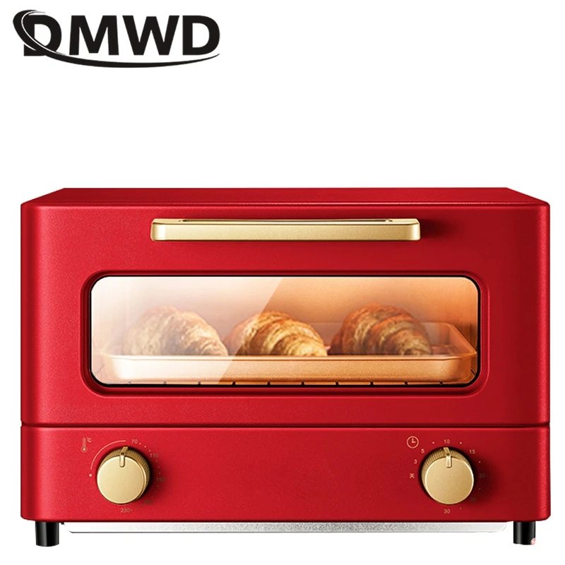 DMWD 12L Household Intelligent Electric Baking Oven DIY Pizza Dessert Cake Maker Temperature Control Timing Baking Tools 220V