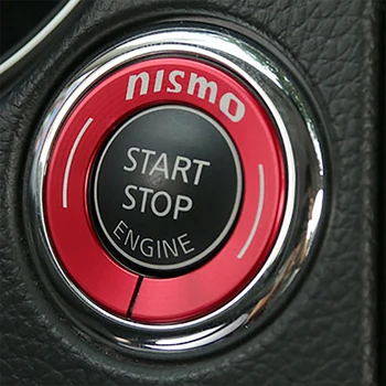 

Metal Car Key Ignition Switch Hole Decal Auto Start Stop Engine Button Sticker for Nissan NISMO Rogue Qashqai Teana Logo Sticker