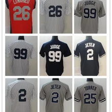 All stitched Men's player lemahieu 26 Aaron Judge 99 Derek 2 Gleyber 25 jerseys