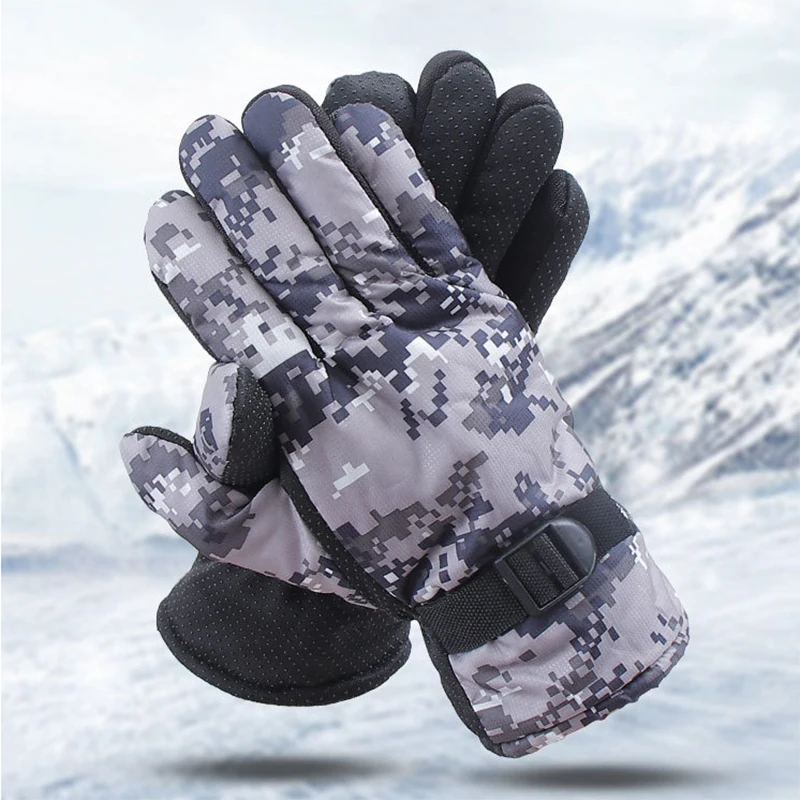 Зимние рыболовные перчатки, камуфляжные охотничьи перчатки с полным пальцем, ветрозащитные противоскользящие перчатки, уличные спортивные рыболовные снасти