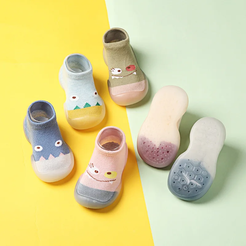 

HappyFlute 0-3Y Spring&Autumn Shoes Soft Cotton Antiskid Baby Shoes Walking Indoor Infants Thin Style Breathable Socks Shoes