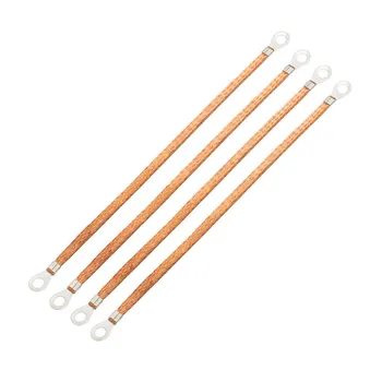

4 Pack Engine Ground Bonding Strap With 5/16" Ends Copper 11.4" (29cm) Engine Ground Strap Bonding Ground wire Bonding