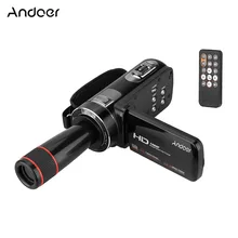 Andoer HDV-Z8 PLUS 1080P 30fps FHD 24MP Цифровая видеокамера Vlogging камера с 12X телеобъективом дистанционное управление и многое другое