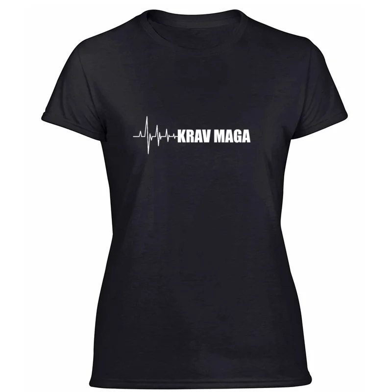 Women-Black Новая мода krav maga дизайн сердцебиения krav maga футболка для мужчин одежда мужская футболка комикс Фитнес хип-хоп Топ - Цвет: Women-Black