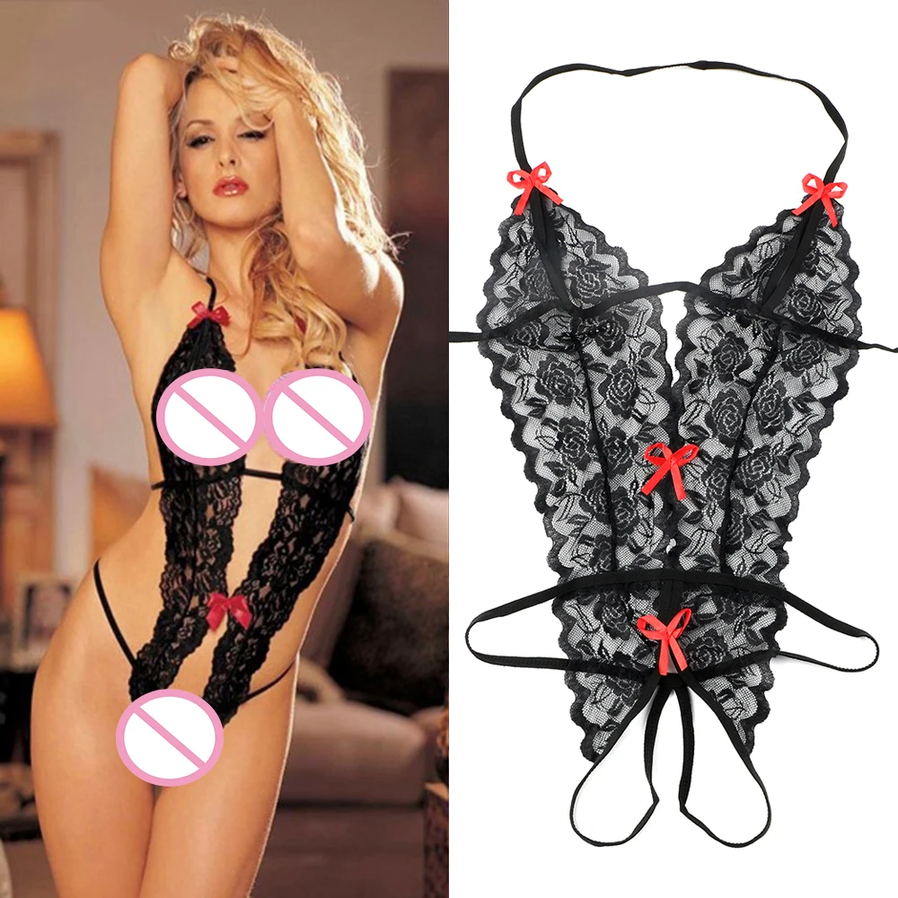 

Erotic Lingerie Sexy Costumes Lace Siamese Perspective Three-Point Underwear G-string Sexy Lingerie Adult Products