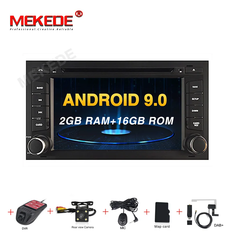 16G camera DVR DAB MEKEDE Android 9,0 4+ 64G автомобильный DVD плеер gps навигация для seat leon gps Навигация стерео Авто головное устройство - Цвет: 16G camera DVR DAB