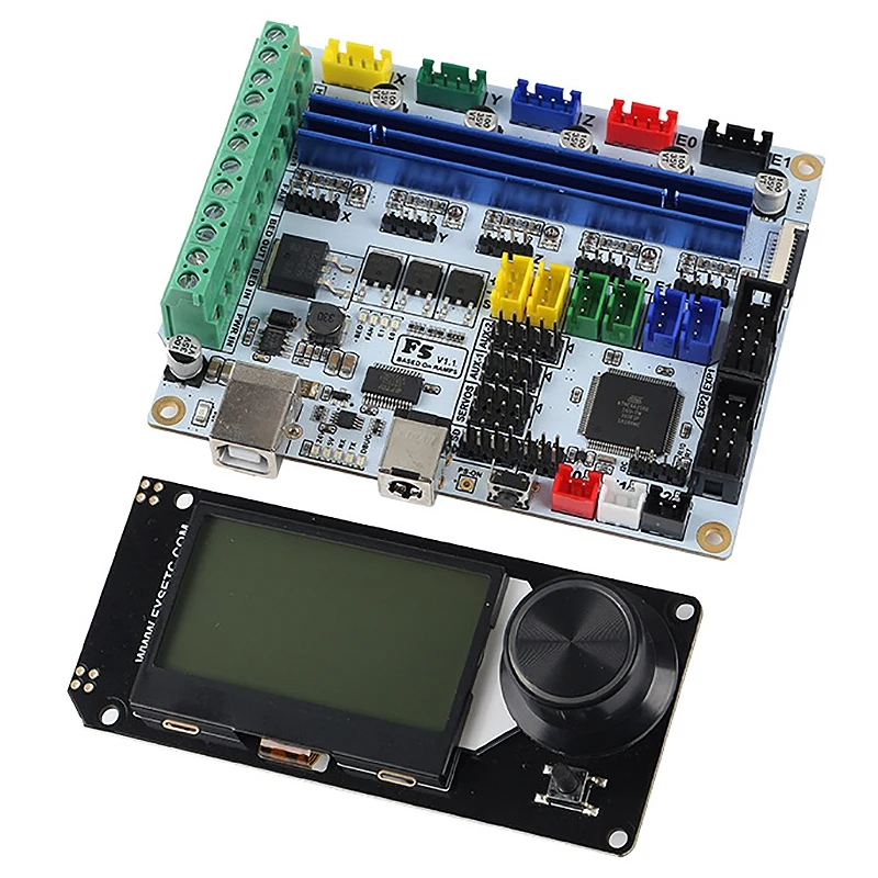 3D-принтер материнская плата F5V1.1+ Mini 12864 lcd+ 42 Шаговый двигатель x5 комплект Ramps1.4