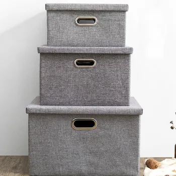 

Simple Covered Cloth Storage Box Foldable Household Clothes Toy Storage Box Wardrobe Storage Box Size Storage Box LB51409