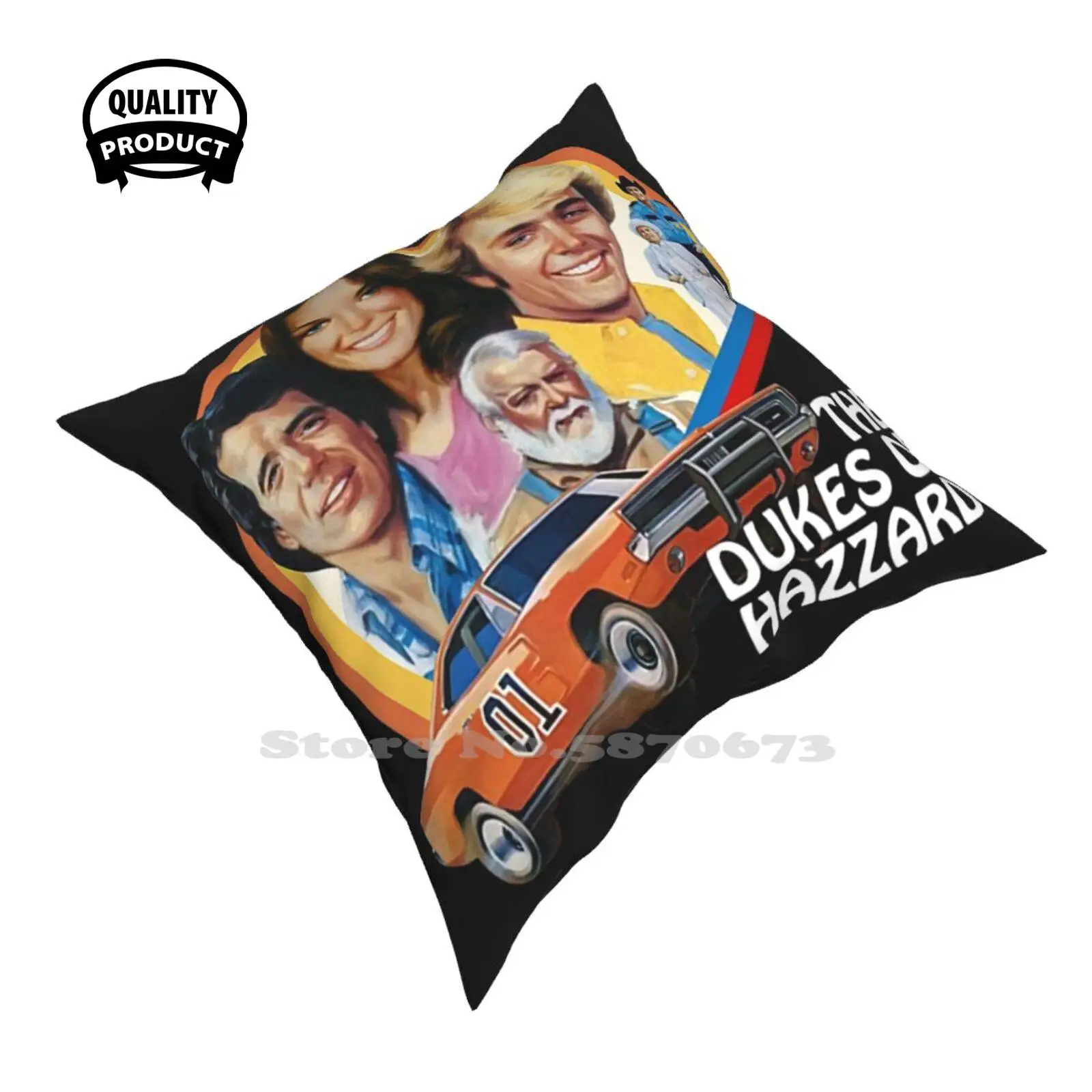 The Dukes T-Shirt Funny Cute Decor Square Federa Dukes Of Hazzard 70S Charger Daisy Dixie Dodge General Lee Hot Rod Muscle