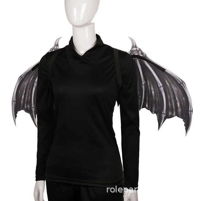 LUOZZY Halloween Black Cosplay Wings Prop Devil Wing Skull Hand Wing  Costume Accessory Demon Cosplay Prop