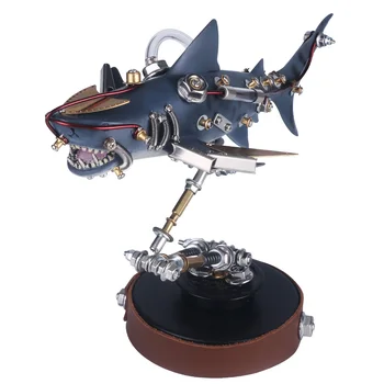 

Mech World DIY handmade cool fashion toys mechanical variant beast model ornaments variant Sharks mech action figures for gift