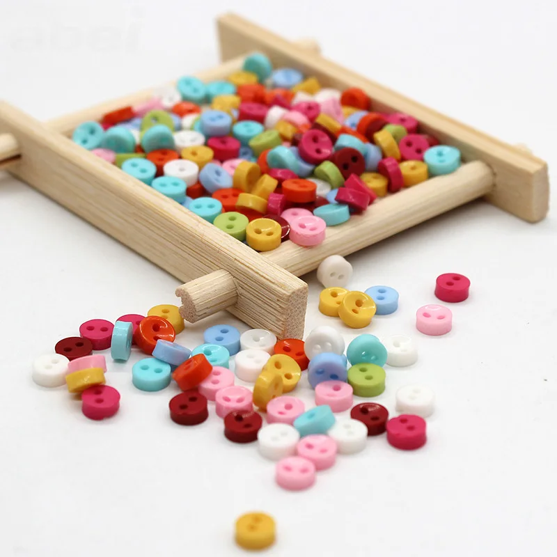 

100pcs/lot Resin Mini Tiny Buttons Sewing Tools Decorative Button Scrapbooking Garment DIY Sewing Kids Shirt ApparelAccessories