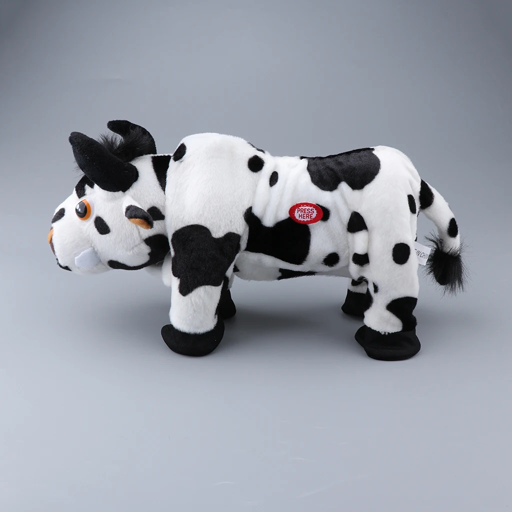Electronic Soft Plush Cow Walking Pets Musical Singing and Dancing Animal Toys, The Best Gifts for Toddlers, Kids and Children