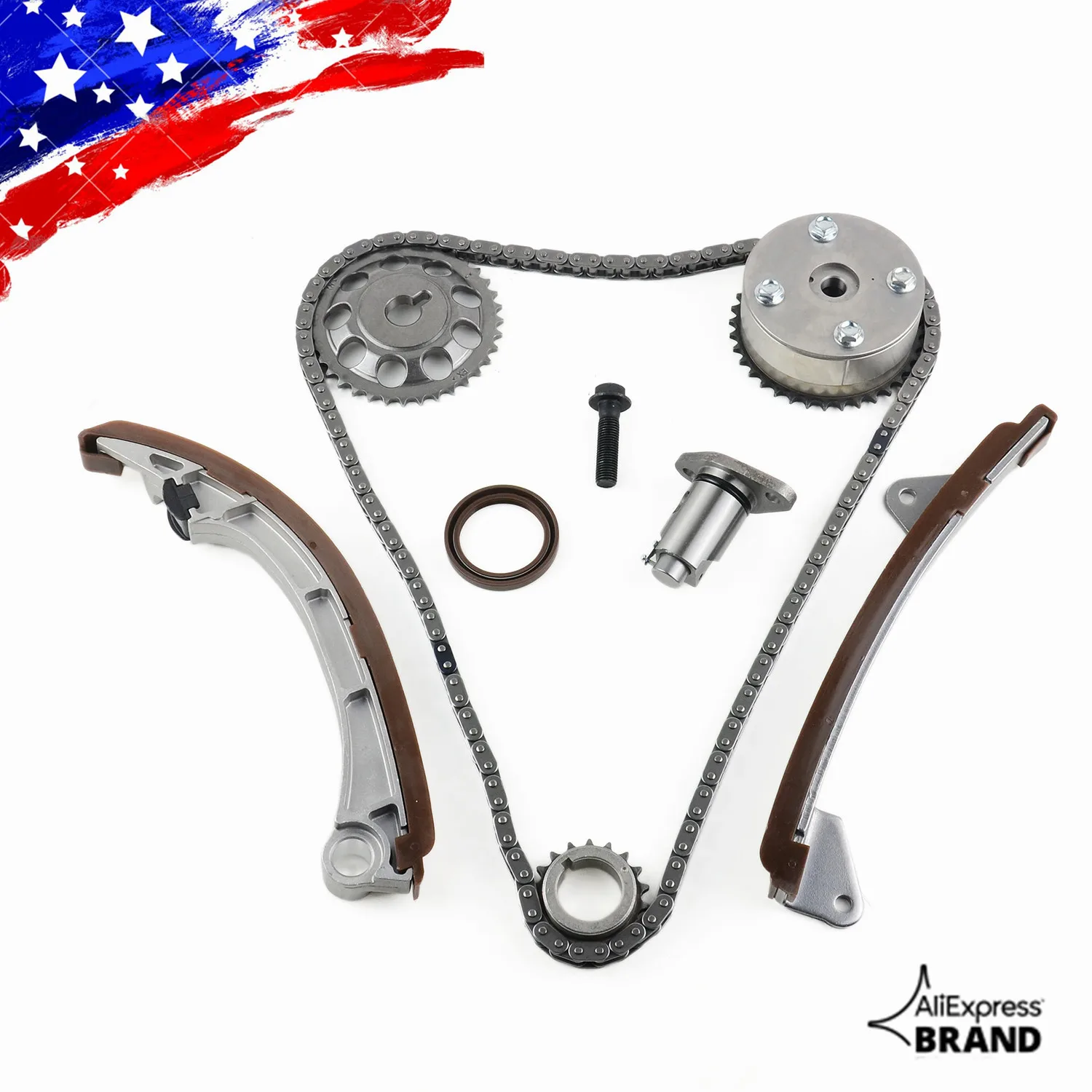 AP01 130500D010 подходит для Toyota Celica Corolla Matrix 1.8L DOHC 2ZZGE комплект зубчатой цепи W/VVT Gear| |