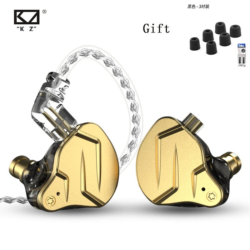 

KZ ZSN PRO X 1BA + 1DD auriculares internos hibridos de tecnologia HIFI de Metal, auriculares de graves deportivos con cancelaci