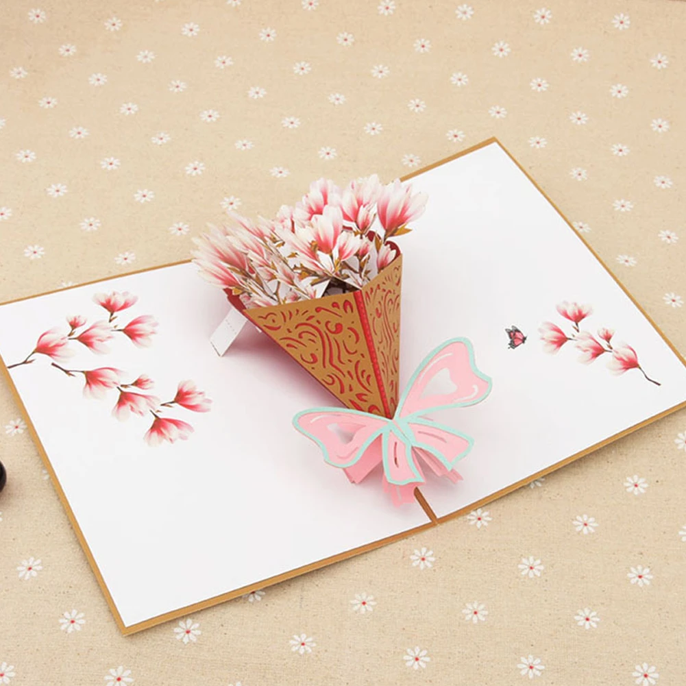 3D Pop Up Cards Flower Bouquet Greeting Card Anniversary Mothers Day  Valentine Birthday Gift Christmas Cards For Mom Sympathy|Cards &  Invitations| - AliExpress
