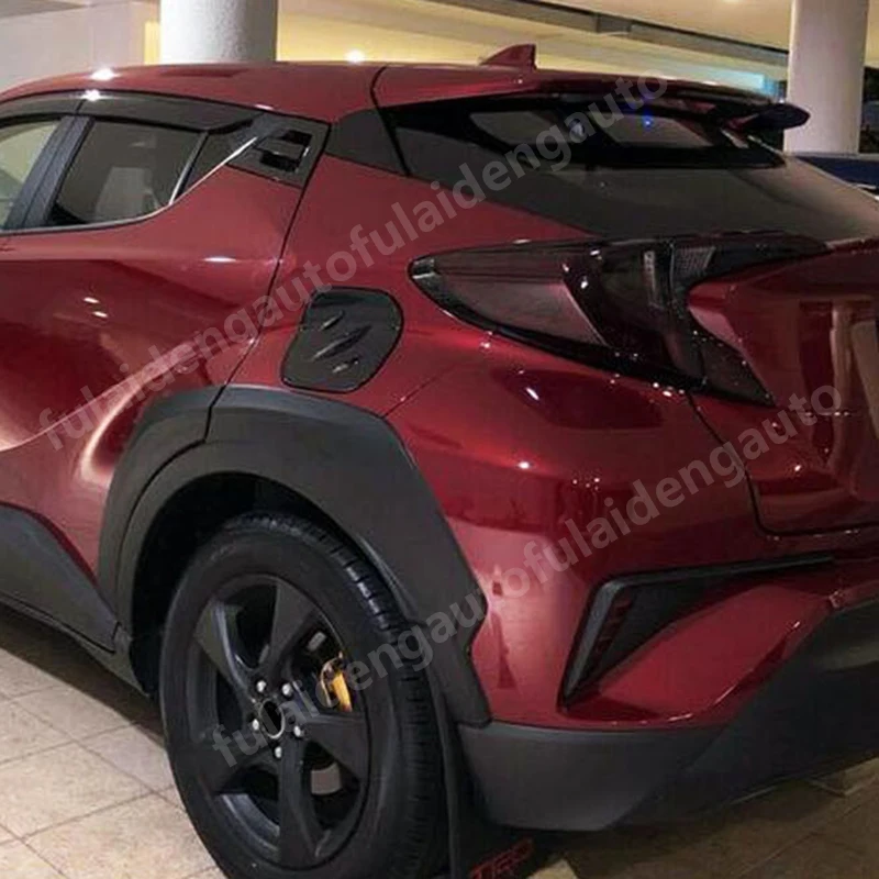 6 шт. для Тойота C-HR CHR- черный Переднее и заднее колесо арки крыла осветители крышки протектор литья автомобиля Стайлинг Аксессуары