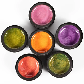 

6pcs 5ml Magnetic Gel Nail Polish Oil Temperature Cat Eye Gel PolishAll For Manicure Nail Art Top Base Coat Gel Varnish Hybrid